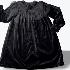 Phi Clothing Black Velvet Tulle Ruffle Dress Girls‎ Size 9 10 Years Party Dress